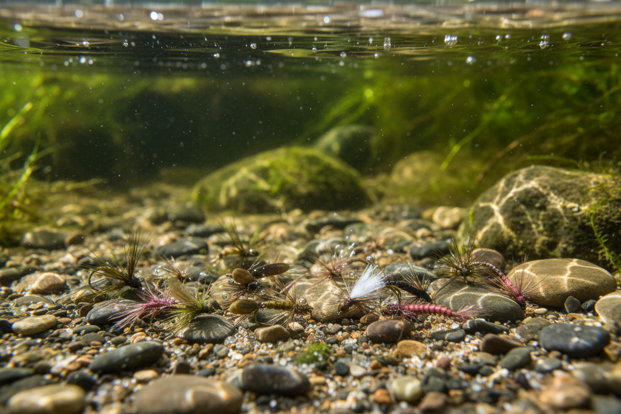 Barschnymphen im Wasser